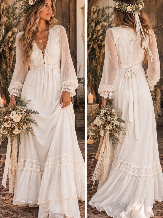Gunne Sax Dresses & Skirts - Gunne Sax romantic renaissance bridal collection dress ivory size 9